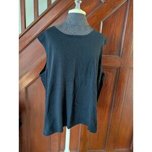 Josephine Chaus Womens Sleeveless Black Sleeveless Sweater Shell 3X